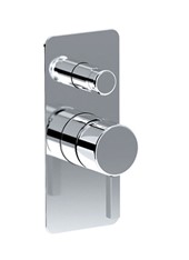 Q-RING art. PE177030SLQ Set parte esterna - Miscelatore doccia incasso con deviatore automatico 2 uscite