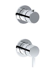 Q-RING art. PE177032SL Set parte esterna - Miscelatore doccia incasso con deviatore meccanico 2 uscite