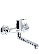 RENO23 art. 180400 Miscelatore lavello a parete con bocca girevole
