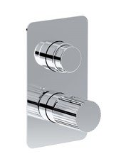 WE-BOX art. PE178630Q Set parte esterna - Miscelatore doccia incasso con deviatore automatico 2 uscite TOCCO RIGATO