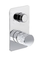 WE-BOX art. PE168630Q Set parte esterna - Miscelatore doccia incasso con deviatore automatico 2 uscite ELETTA CHESTER
