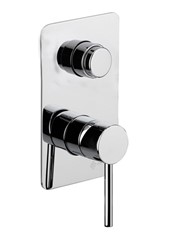 WE-BOX art. PE134630Q Set parte esterna - Miscelatore doccia incasso con deviatore automatico 2 uscite DELINEA