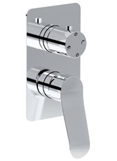 WE-BOX art. PE154632Q Set parte esterna - Miscelatore doccia incasso con deviatore meccanico 2 uscite RUNA
