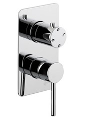 WE-BOX art. PE134632Q Set parte esterna - Miscelatore doccia incasso con deviatore meccanico 2 uscite DELINEA