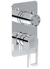 WE-BOX art. PE138633Q Set parte esterna - Miscelatore doccia incasso con deviatore meccanico 3 uscite FLUE