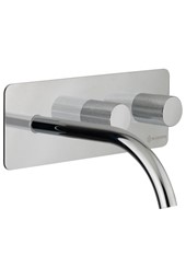 WE-BOX art. PE167915-D37-SX  Set parte esterna - Miscelatore lavabo a parete con bocca a sinistra ELETTA TECNO