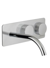 WE-BOX art. PE167915-SX  Set parte esterna - Miscelatore lavabo a parete con bocca a sinistra ELETTA TECNO