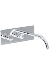 WE-BOX art. PE168915-D37-DX  Set parte esterna - Miscelatore lavabo a parete con bocca a destra ELETTA CHESTER