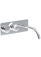WE-BOX art. PE168915-DX  Set parte esterna - Miscelatore lavabo a parete con bocca a destra ELETTA CHESTER