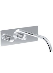 WE-BOX art. PE167915-D37-DX  Set parte esterna - Miscelatore lavabo a parete con bocca a destra ELETTA TECNO