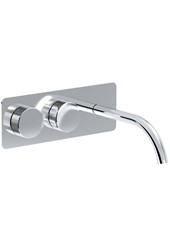 WE-BOX art. PE167915-DX  Set parte esterna - Miscelatore lavabo a parete con bocca a destra ELETTA TECNO