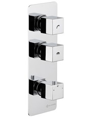 WE-BOX art. PE770530Q Set parte esterna - Miscelatore termostatico doccia incasso con 2 uscite indipendenti