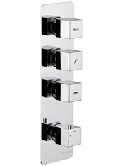 WE-BOX art. PE770533Q Set parte esterna - Miscelatore termostatico doccia incasso con 3 uscite indipendenti