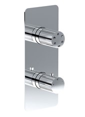 WE-BOX art. PE770033TCR Set parte esterna - Miscelatore termostatico doccia incasso con deviatore meccanico 3 uscite TOCCO RIGATO