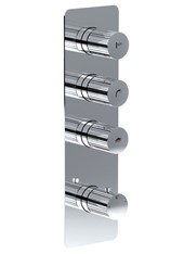 WE-BOX art. PE770533TCR Set parte esterna - Miscelatore termostatico doccia incasso con 3 uscite indipendenti TOCCO RIGATO