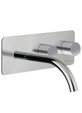 WE-BOX art. PE181915-D37-SX  Set parte esterna - Miscelatore lavabo a parete con bocca a sinistra TOCCO VIMINI