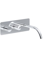 WE-BOX art. PE179915-D37-DX  Set parte esterna - Miscelatore lavabo a parete con bocca a destra TOCCO VICHY