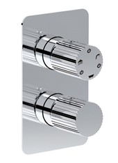 WE-BOX art. PE178633Q Set parte esterna - Miscelatore doccia incasso con deviatore meccanico 3 uscite TOCCO RIGATO