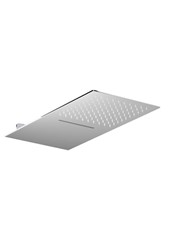 Art. R50083 Soffione rettangolare due getti a parete 500x250 mm Inox, anticalcare