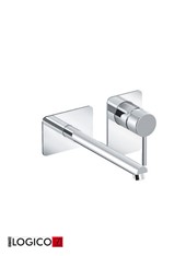 DELINEA art. PE134954VISLQ Set parte esterna Logico - Miscelatore lavabo a parete con bocca a sinistra o destra