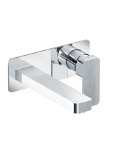 TONO art. PE144958VISL  Set parte esterna - Miscelatore lavabo a parete con bocca a sinistra (240 mm)