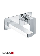 TONO art. PE144958VISL  Set parte esterna Logico - Miscelatore lavabo a parete con bocca a sinistra o destra (240 mm)