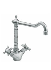 ORIENTES art. 454ORGB Lavabo monoforo con bocca girevole alta e scarico 1"1/4