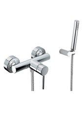 DELINEA art. 134150NE Miscelatore doccia esterno con doccetta e flessibile m 1,50
