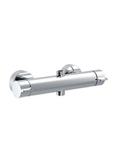 Art. 712000 Miscelatore doccia esterno con due uscite, deviatore e attacco colonna 1/2"
