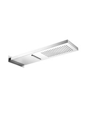 Art. R50086 Soffione rettangolare due getti a parete 537x165 mm Inox, anticalcare
