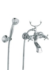ANAIS art. 402 Gruppo vasca esterno con doccetta, supporto snodato e flessibile m 1,50
