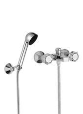 AGELO art. 510E Gruppo vasca esterno con doccetta, supporto snodato e flessibile m 1,50