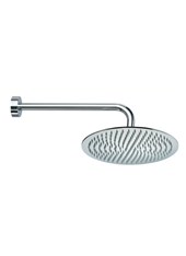 Art. R51822/R51823/R51824 Soffione tondo Inox, anticalcare con braccio doccia tondo a parete 400 mm