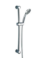 Art. R50454 Asta saliscendi in metallo con doccetta Ø 100 a 4 getti e flessibile m 1,50