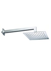 Art. R51831/R51832/R51833 Soffione quadrato Inox, anticalcare con braccio doccia quadrato a parete 400 mm