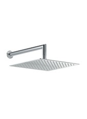 Art. R51845 Soffione quadrato 300 mm Inox, anticalcare con braccio doccia tondo a parete 350 mm