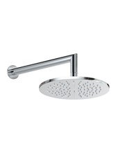 Art. R51841 Soffione tondo Ø 225 mm in ottone, anticalcare con braccio doccia tondo a parete 350 mm