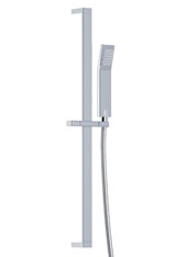 Art. R50468 Asta saliscendi rettangolare in ABS con doccetta e flessibile m 1,50