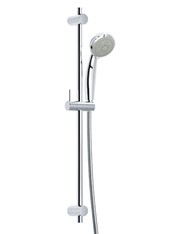 Art. R50458/R50459 Asta saliscendi cilindrica in ABS con doccetta Ø 90 a 4 getti e flessibile m 1,50