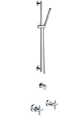 TRATTO art. R55250 Asta saliscendi con flessibile m 1,50 e doccetta monogetto. Presa acqua 1/2". Rubinetteria doccia incasso