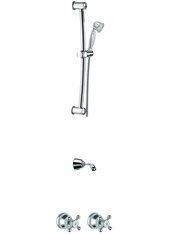 ANAIS art. R55350 Asta saliscendi con flessibile m 1,50 e doccetta monogetto. Presa acqua 1/2". Rubinetteria doccia incasso