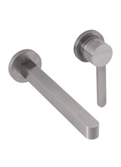 TRECENTOSEDICI ELLE art. PE316950Q  Set parte esterna - Miscelatore lavabo a parete con bocca a sinistra e scarico 1"1/4 click clack