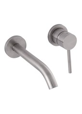 TRECENTOSEDICI ELLE art. PE316950A  Set parte esterna - Miscelatore lavabo a parete con bocca a sinistra e scarico 1"1/4 click clack