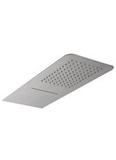 TRECENTOSEDICI ELLE art. R3165055IX Soffione inox rettangolare due getti a parete 500x200 mm, anticalcare