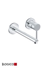 DELINEA art. PE134954VISL  Set parte esterna Logico - Miscelatore lavabo a parete con bocca a sinistra o destra