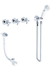 ANAIS  art. 408 Doccia incasso quattro fori con deviatore, doccetta e colonna scarico