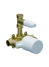 ELETTA art. 750055AME Set parte incasso - Combinazione doccia. Asta saliscendi con flessibile m 1,50 e doccetta monogetto. Presa acqua 1/2". Miscelatore termostatico doccia incasso