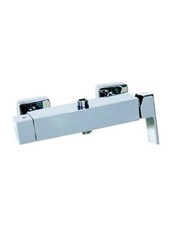 Art. 712000Q Miscelatore doccia esterno con due uscite, deviatore e attacco colonna 1/2"