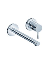 NET art. PE145904SL  Set parte esterna - Miscelatore lavabo a parete con rosoni Ø 65 mm